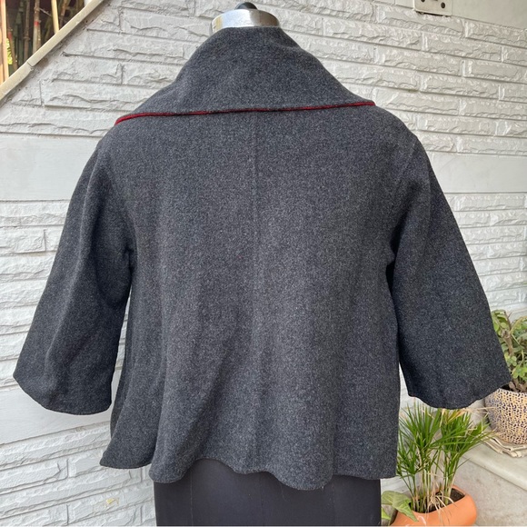 Grey and Red Reversible Overcoat - Picture 6 of 6